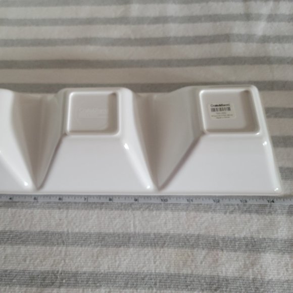 Crate and Barrel Divided Melamine Serving Tray - Picture 8 of 9